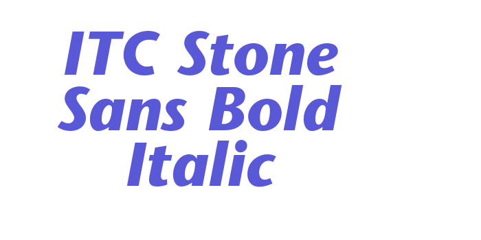 ITC Stone Sans Bold Italic Font Download