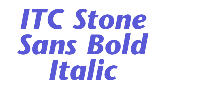 ITC Stone Sans Bold Italic Font