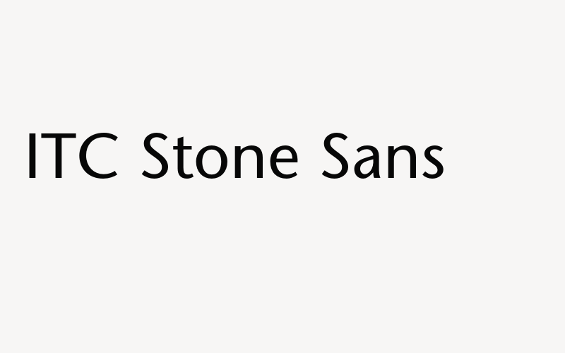 ITC Stone Sans Font