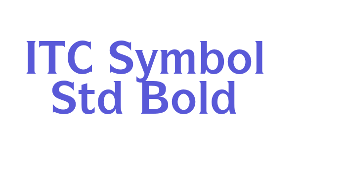 ITC Symbol Std Bold Font Download