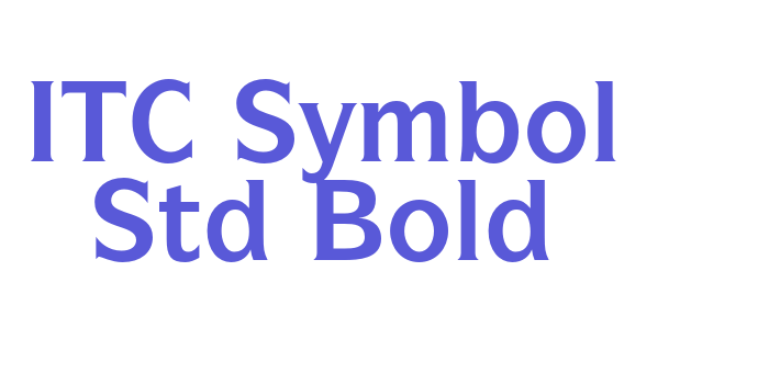 ITC Symbol Std Bold Font