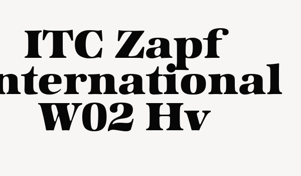 ITC Zapf International W02 Hv Font