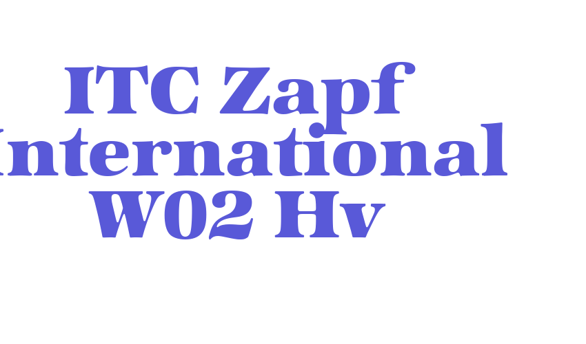 ITC Zapf International W02 Hv Font