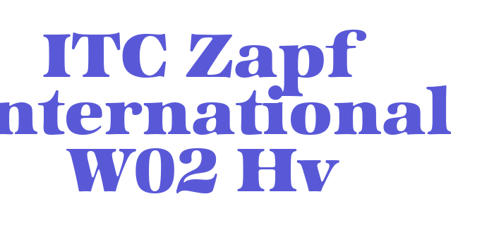 ITC Zapf International W02 Hv Font Download