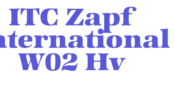 ITC Zapf International W02 Hv Font