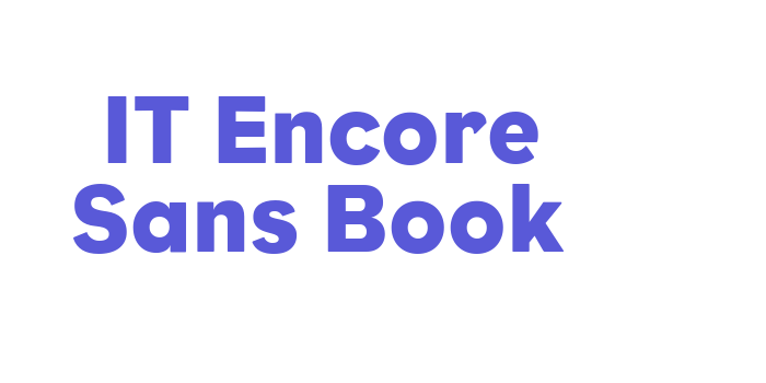 IT Encore Sans Book Font Download