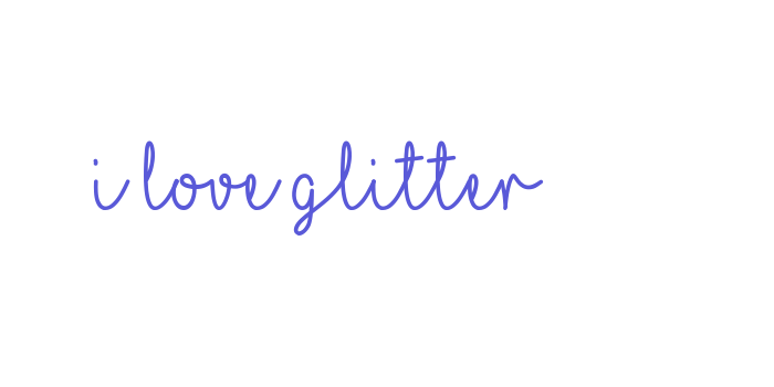 I Love Glitter Font Download