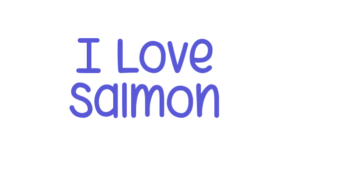 I Love Salmon Font