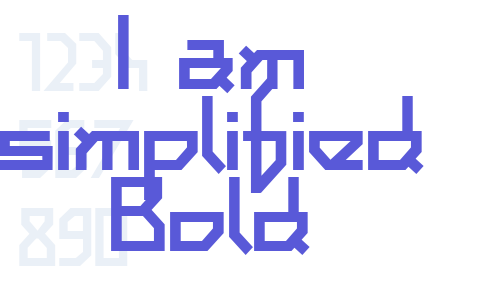 I am simplified Bold Font Download