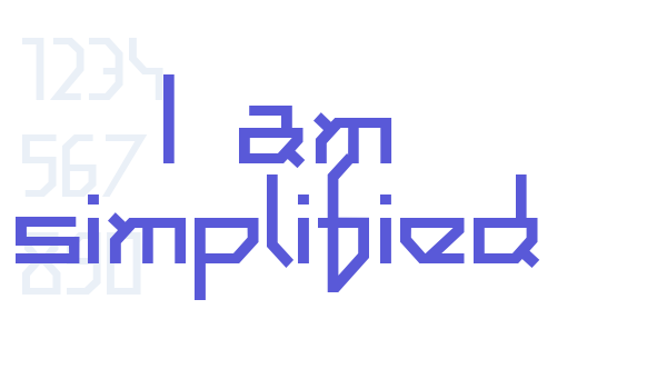 I am simplified Font