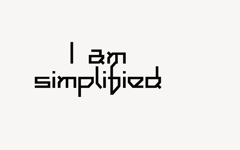 I am simplified Font