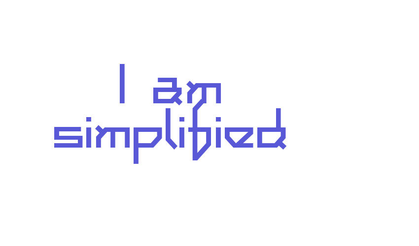 I am simplified Font