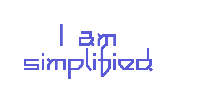 I am simplified Font Download