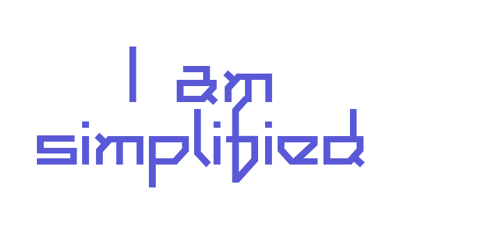 I am simplified Font