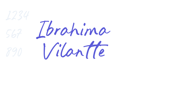 Ibrahima Vilantte font free