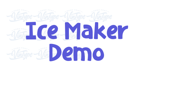 Ice Maker Demo font free