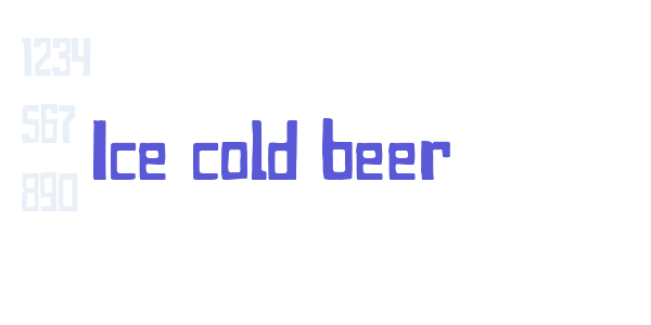 Ice cold beer font free