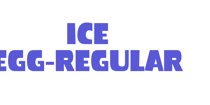 Ice Egg-Regular Font