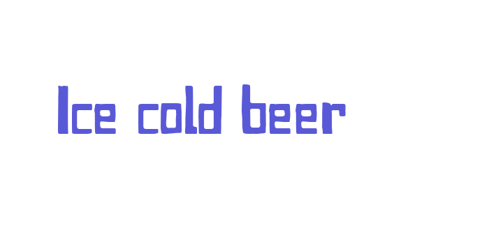 Ice cold beer Font