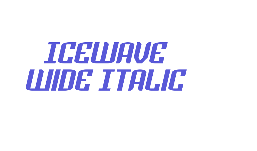 Icewave Wide Italic Font Download