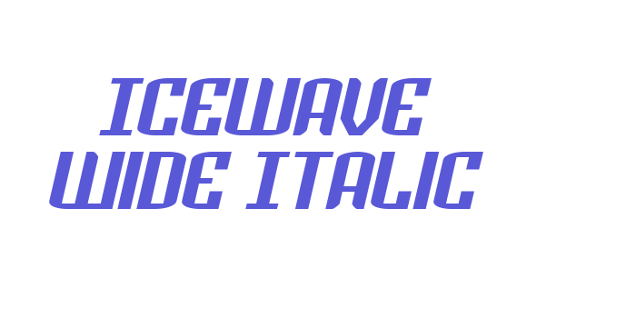 Icewave Wide Italic Font Download