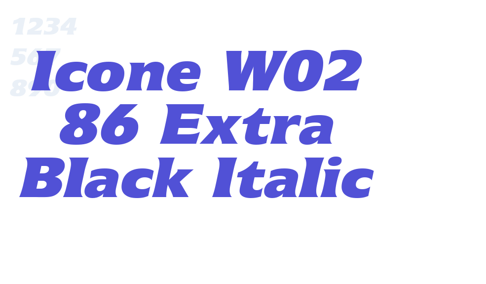 Icone W02 86 Extra Black Italic-font-download