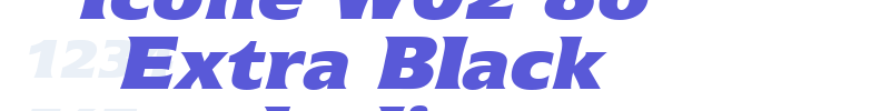 Icone W02 86 Extra Black Italic font