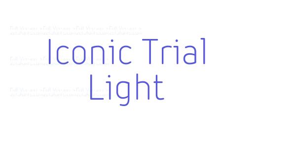 Iconic Trial Light font free