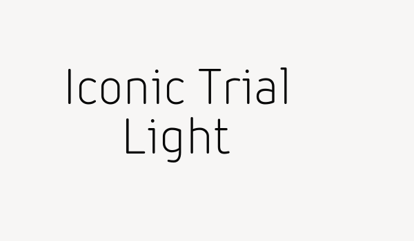 Iconic Trial Light Font