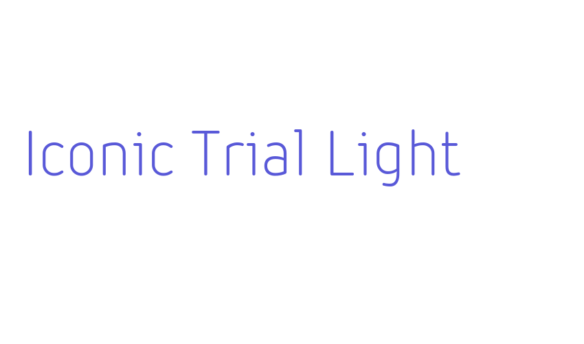 Iconic Trial Light Font