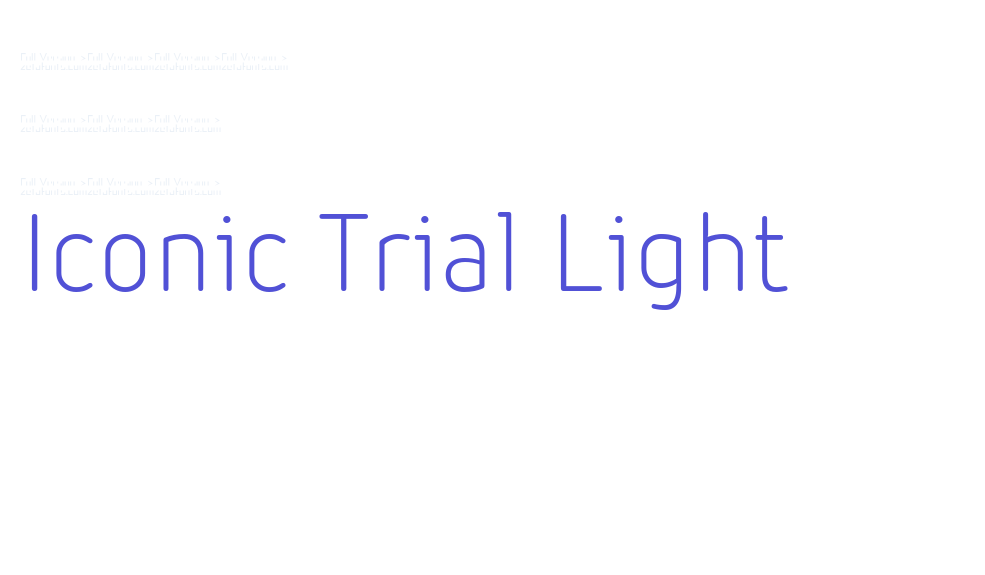 Iconic Trial Light-font-download