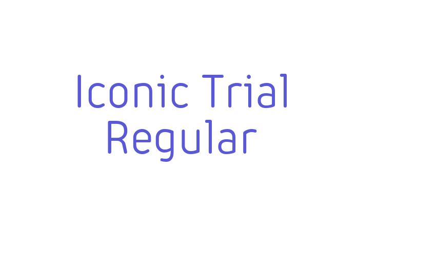 Iconic Trial Regular Font