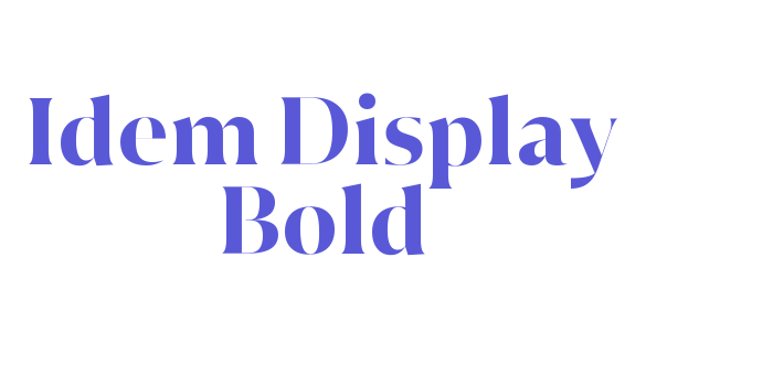 Idem Display Bold Font Download