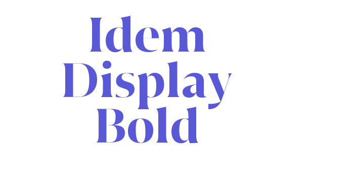 Idem Display Bold Font