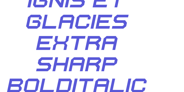 Ignis et Glacies Extra Sharp BoldItalic Font Download