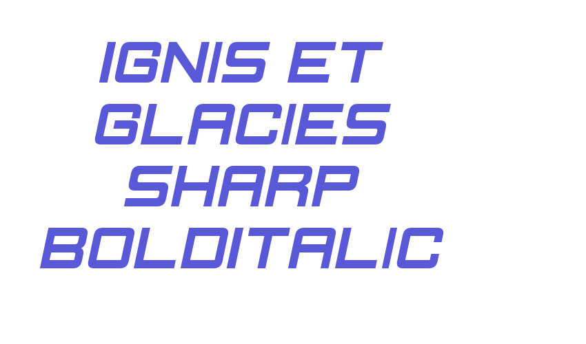 Ignis et Glacies Sharp BoldItalic Font