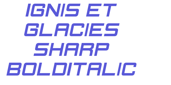 Ignis et Glacies Sharp BoldItalic Font Download