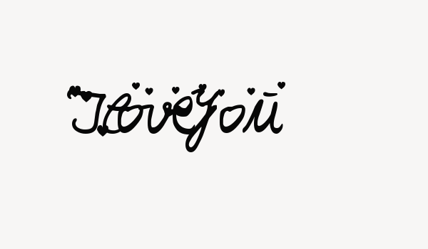 Iloveyou Font