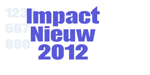 Impact Nieuw 2012 font free