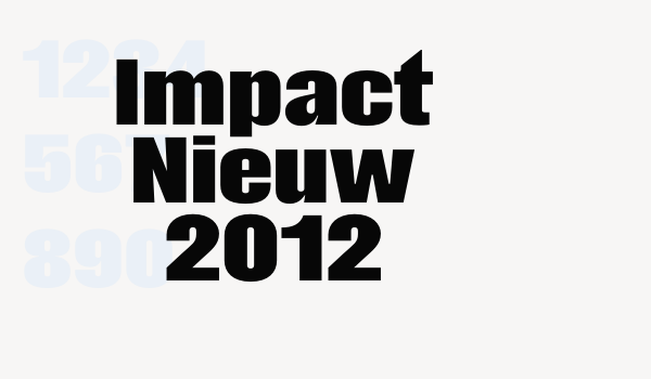 Impact Nieuw 2012 Font