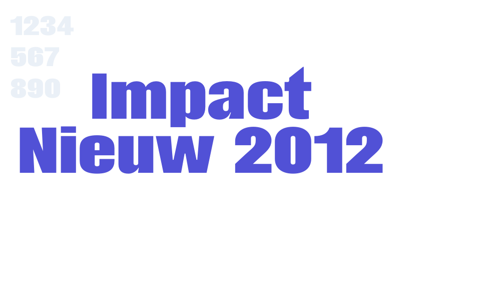 Impact Nieuw 2012-font-download