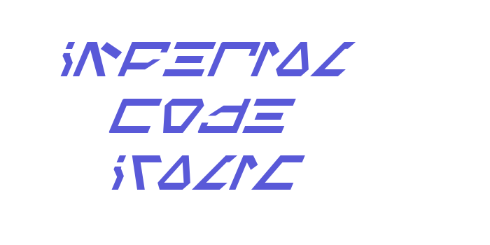 Imperial Code Italic Font Download