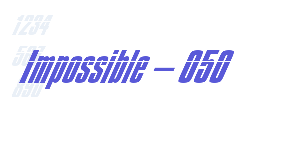 Impossible – 050 font