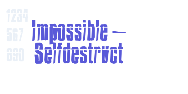 Impossible – Selfdestruct font