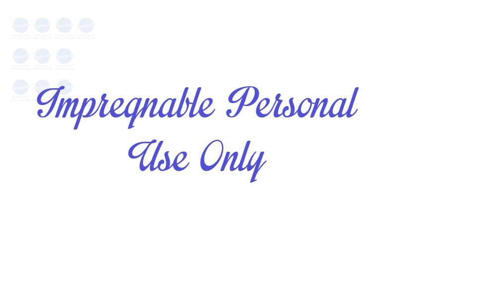 Impregnable Personal Use Only-font-download