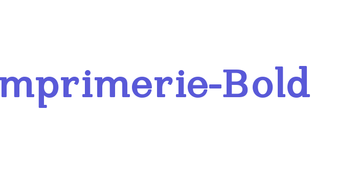 Imprimerie-Bold Font Download