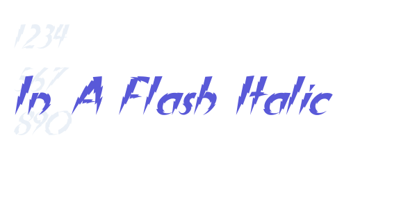 In A Flash Italic font