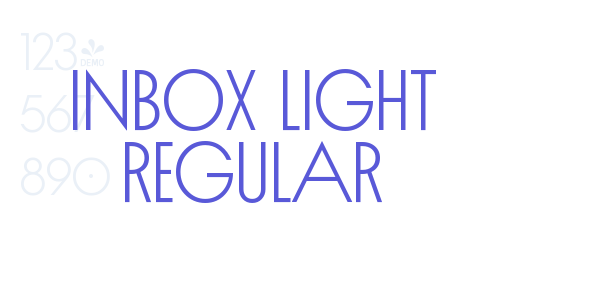 Inbox Light Regular font