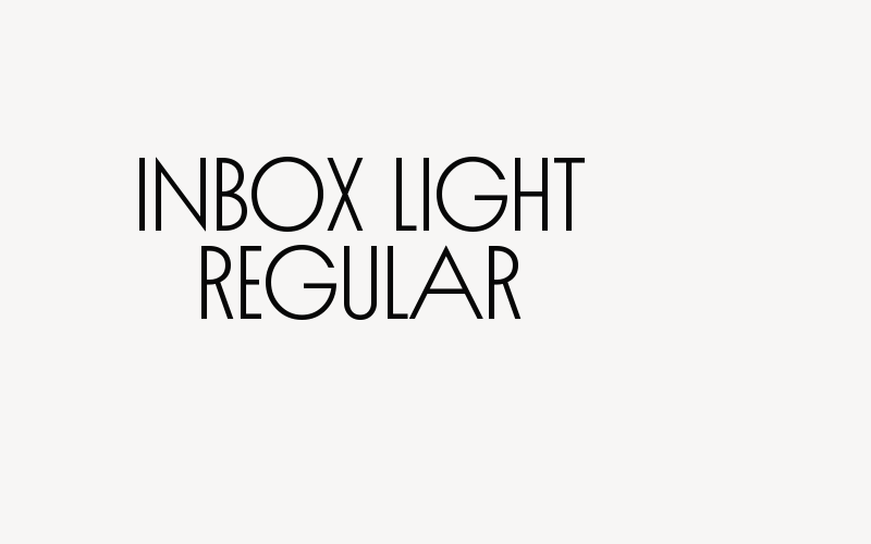 Inbox Light Regular Font