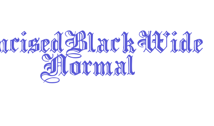 IncisedBlackWide Normal Font